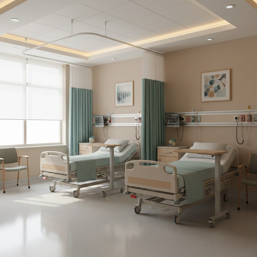 ستائر بين الأسرة